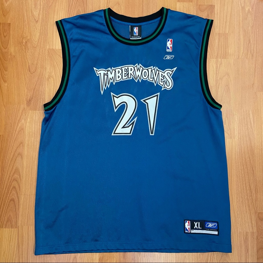 Vtg Reebok Men’s Kevin Garnett Minnesota Timberwolves Jersey NBA Size XL